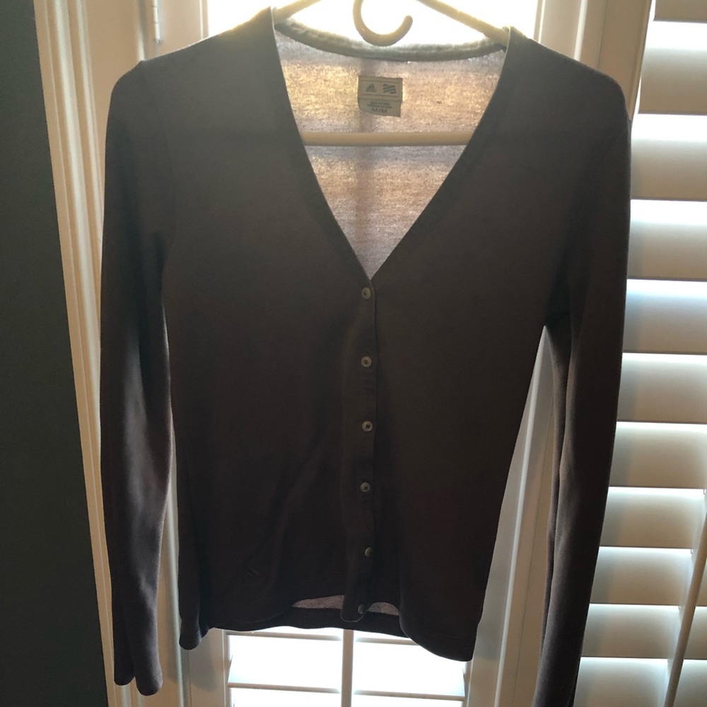 Adidas Golf brown cardigan